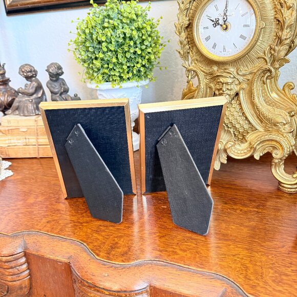 VTG set of Reverse paint brass frames with cats - Picture 6 of 12